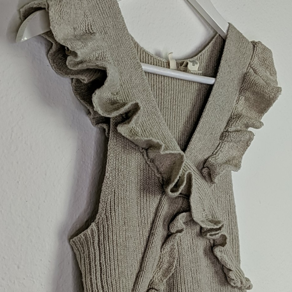 Anthro Moth Converging Roads Ruffle Sweater Dress - Picture 7 of 15